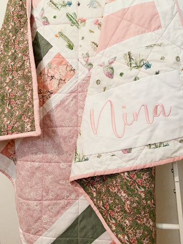 Baby Girl Floral Quilt: Nina's Quilt