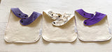 Purple Dino Babies Bib Set